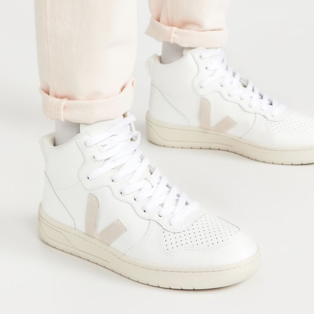 New Veja V-15 High Top Sneakers Neutral Anthropologie